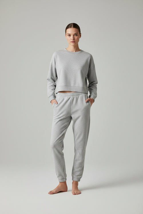 Solid Color Long Sleeve Two-Piece Casual Set