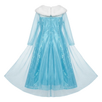 Women's Plain Princess Costume – Halloween Stage Performance Dress - Back Side